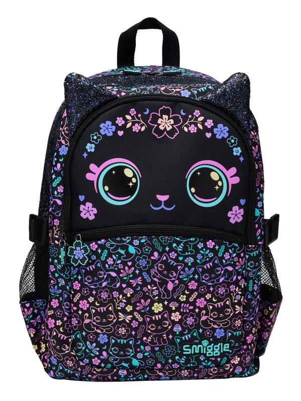 Original Smiggle 17inch Cat Eclipse School Bagpack For Kids Grade 1 Till Grade 3 Kids