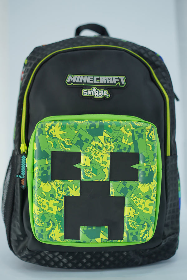 Original Smiggle 18 Inch Minecraft School Bag Original Grade 1 Till Grade 3 Boys