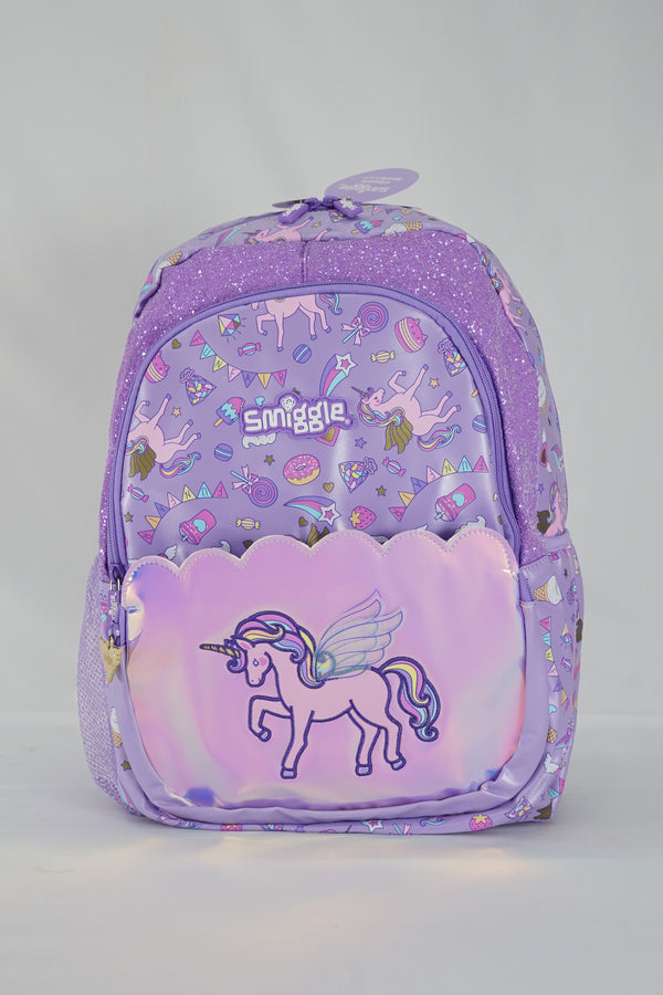 Original Smiggles 17 Inch Unicorn School Bagpack For Grade 1 Till Grade 5 Girls