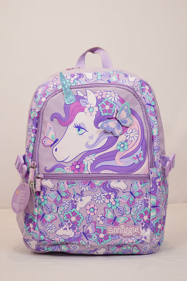 Original Smiggles 18 Inch Unicorn School Bagpack For Grade 1 Till Grade 5 Girls