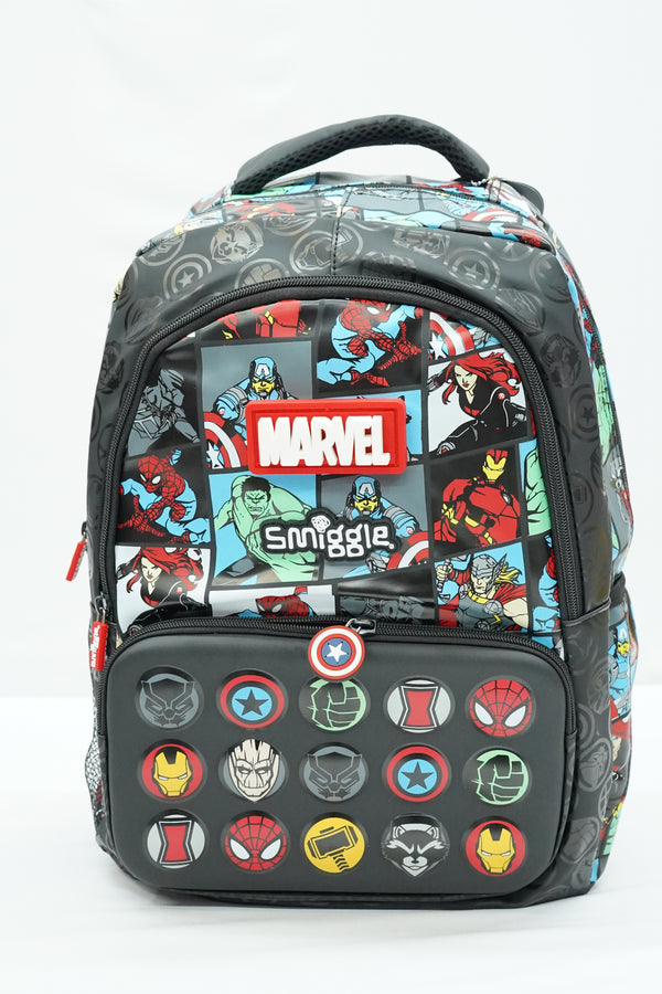 Original Smiggles 18 Inch Marvels School Bag For Grade 1 Till Grade 5 Boys