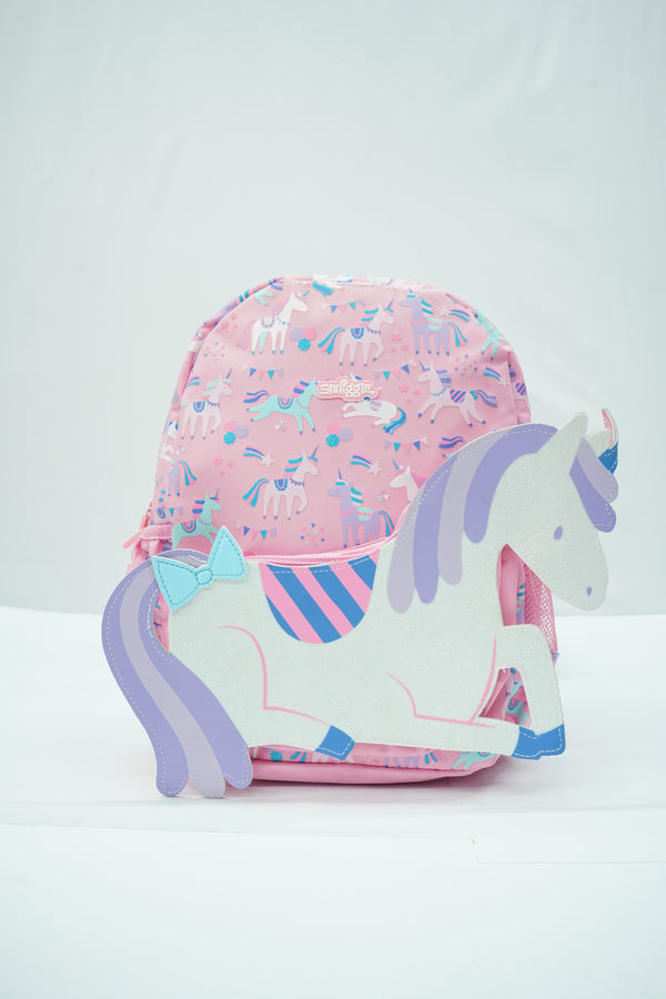 Original Smiggles 14 inch Pink Unicorn School Bag for Nursery till Grade KG Girls