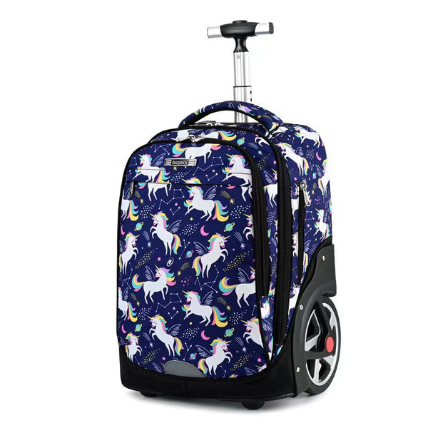 Power 20inch Big Wheeler Waterproofed Unicorn Trolley Bagpack For grade 4 Till Grade 10 Kids