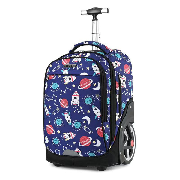 19 inch Space Astronauts Big Wheeler Waterproofed Trolley Bag For grade 4 Till Grade 10 Boys