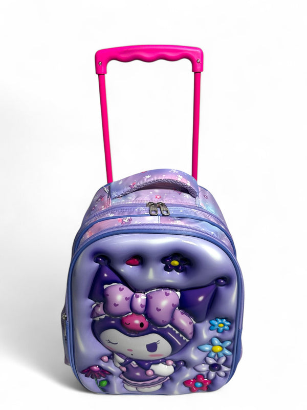 14 inch Kuromi Trolley Bag For Nursery Till Kg Girls