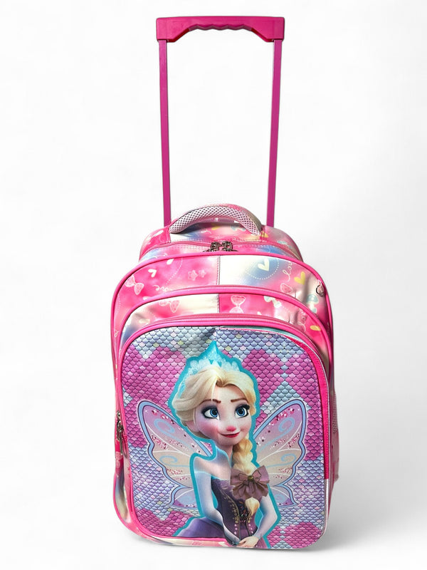 18 Inch 3 IN 1 Character Flaps Trolley Bag For Grade 3 Till Grade 7 Girls
