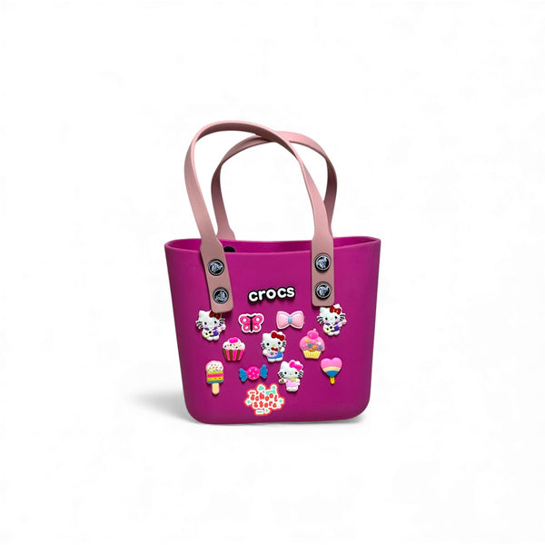 Crocs Vintage Tote Hand Bag Hot Pink