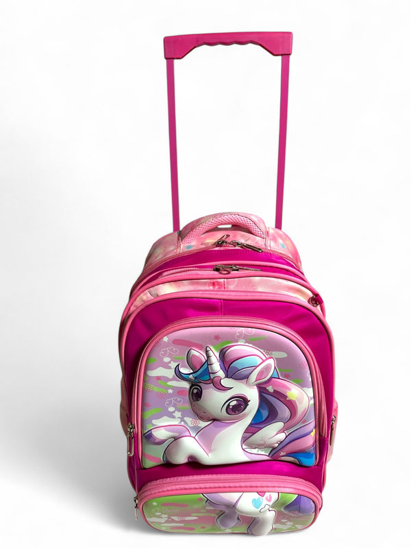 16 inch Unicorn Trolley Bag For grade 1 Till Grade 3 Girls