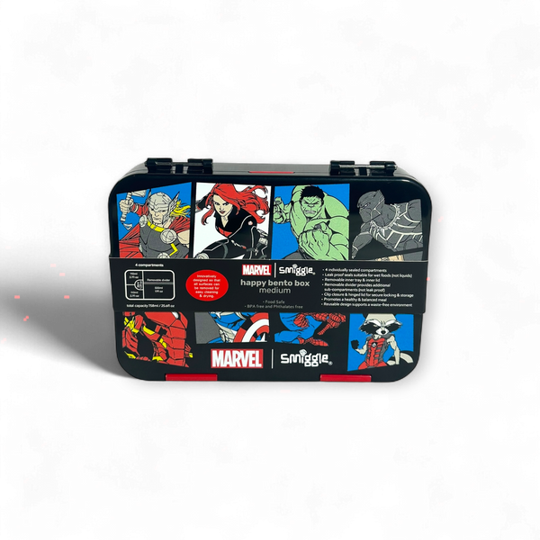 Original Smiggle Marvels Bento Lunch Box - BPA Free