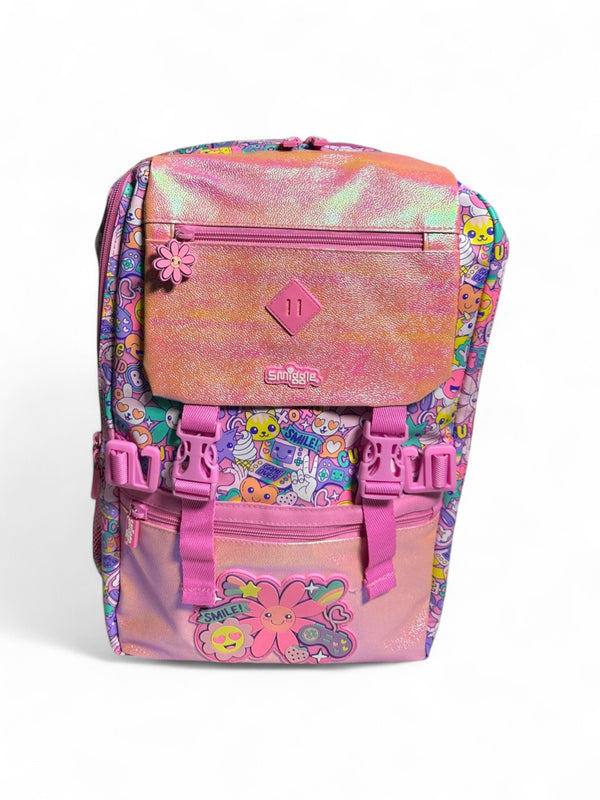 Original Smiggle 19 Inch Pink Floral School Bag Original Grade 3 Till Grade 8 Girls