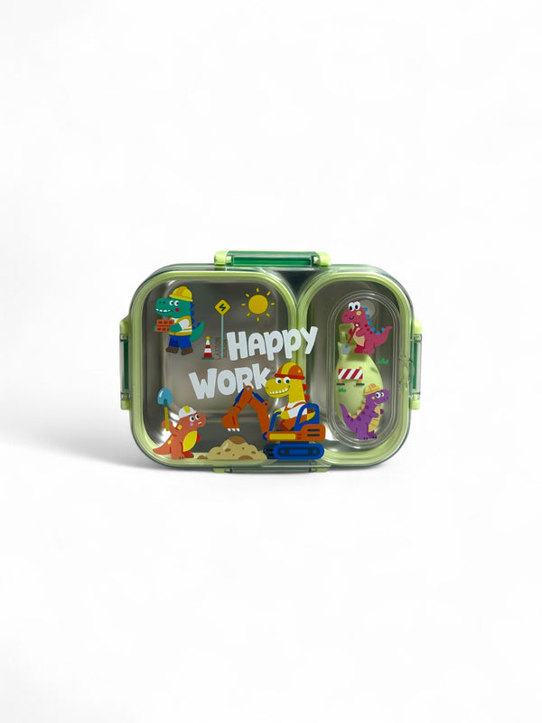 Dino 600ML Stainless Metal Lunchbox