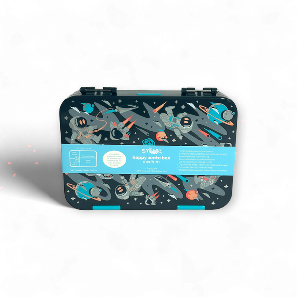 Original Smiggle Space Astronaut Bento Lunch Box - BPA Free