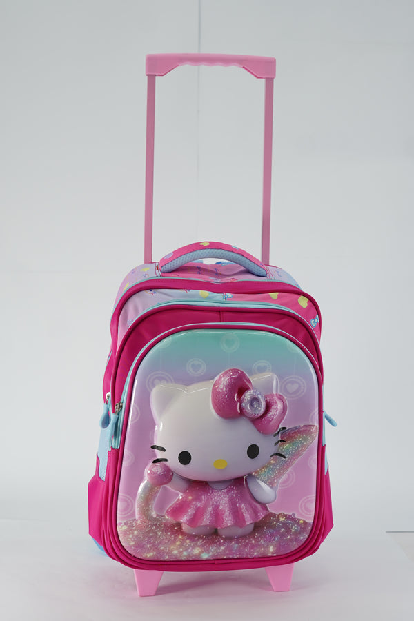 16 Inch Hello Kitty Trolley Bag For grade 1 Till Grade 3 Girls