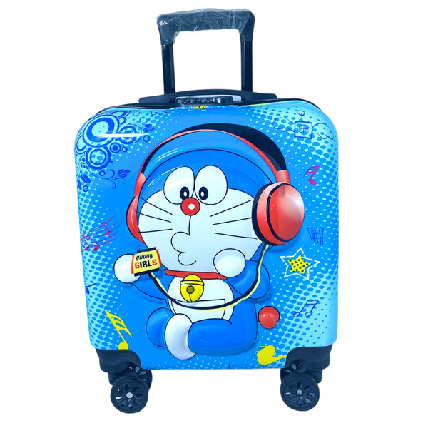 3D Doraemon 17 Inch Fiber Luggage / Handcarry