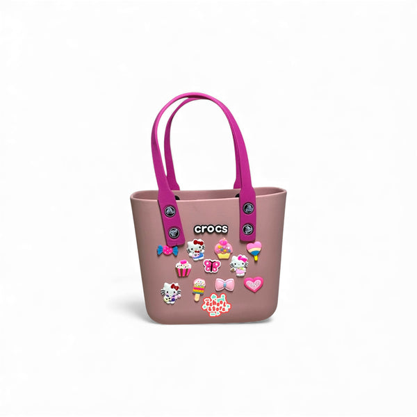 Crocs Vintage Tote Hand Bag Pink