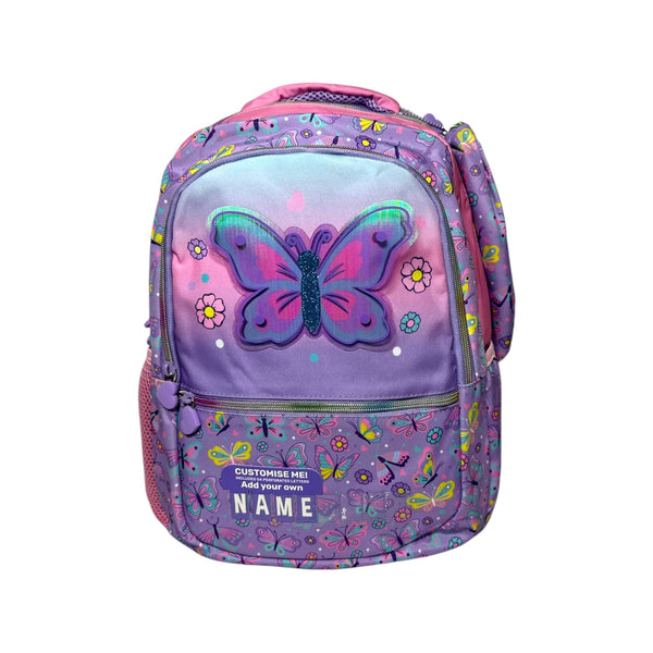 17 Inch Butterfly School Bag By Vest For Grade 1 Till Grade 5 Girls
