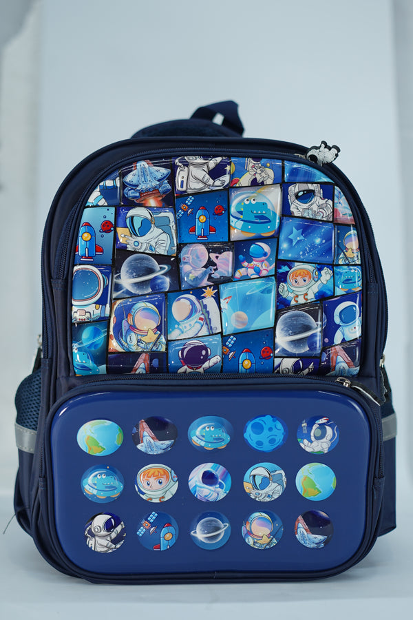 16 Inch Space School Bag For Grade 1 Till Grade 3 Boys