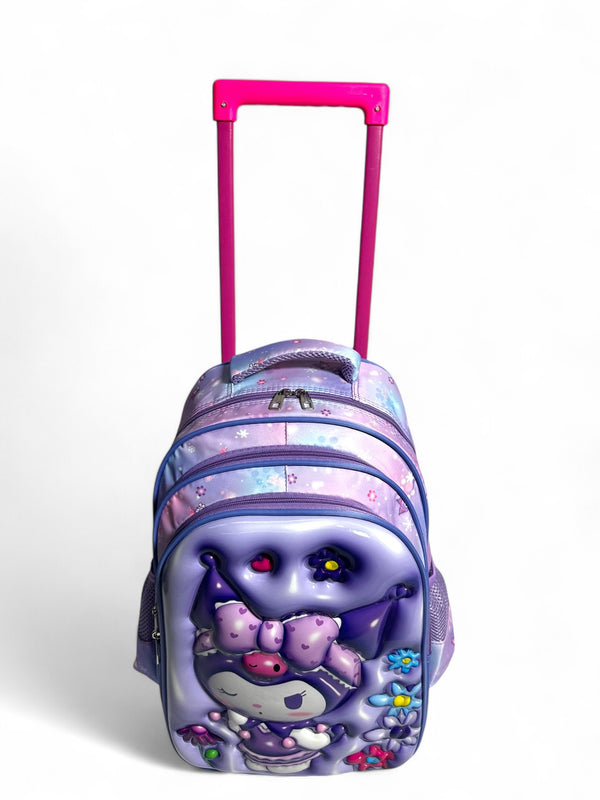 16 inch Kuromi Trolley Bag For grade 1 Till Grade 3 Girls