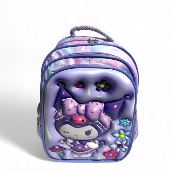 16 Inch 3D Kuromi School Bag for Grade 1 Till Grade 2 Girls