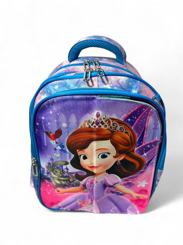 14 Inch 3 IN 1 Character Flaps School Bag For Nursery Till KG Girls
