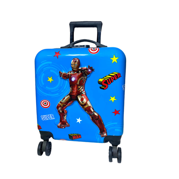 3D Iron man 17 Inch Fiber Luggage / Handcarry