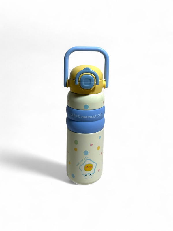 Dual Sipper Stainless Metal Water Bottle 600ML