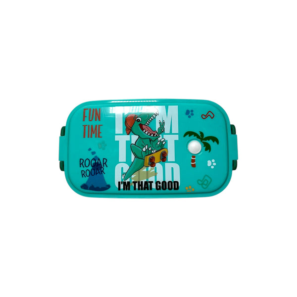 Dino Double Decker Stainless Metal Lunch Box