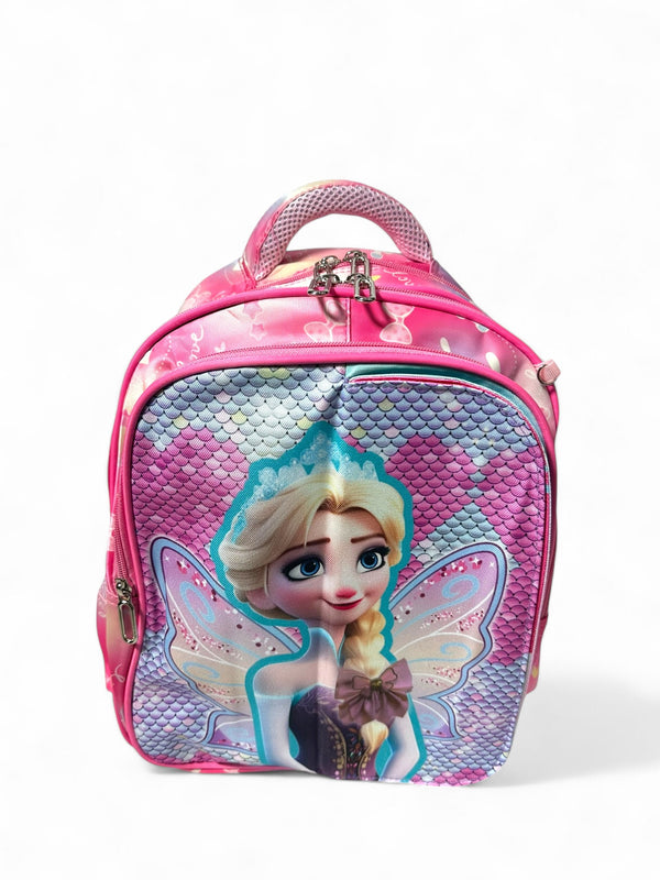 14 Inch 3 IN 1 Character Flaps School Bag For Nursery Till KG Girls