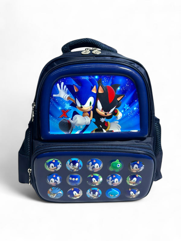13 Inch Sonic School Bag for Nursery Till KG Boys