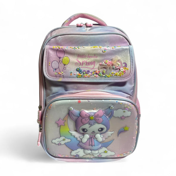 17 Inch Kuromi School Bag For Grade 1 Till Grade 3 Girls