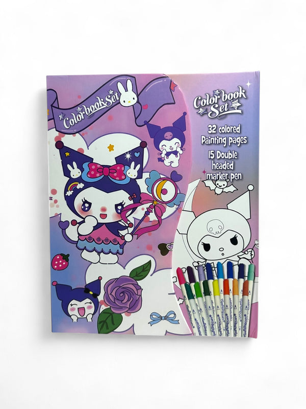Kuromi Coloring Book Set