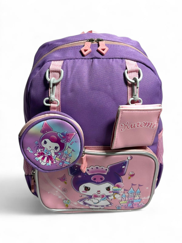 14 Inch Kuromi School Bag For Nursery Till KG Girls