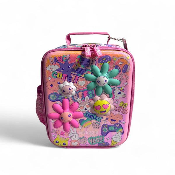 Original Smiggles 3D Hardtop Pink Floral  Lunchbox bag For Girls