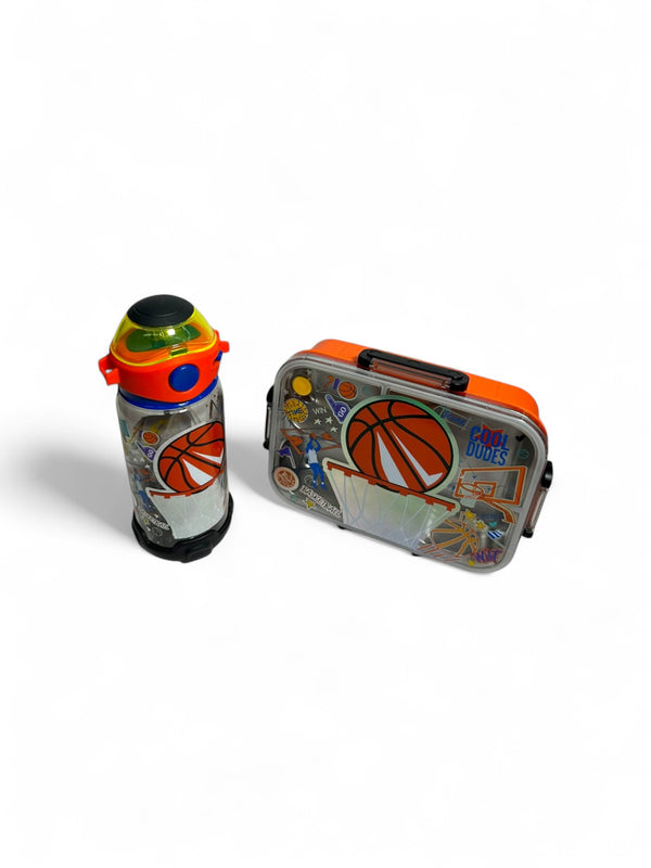 Baskitball 2 In 1 Lunchbox + Water Bottle Set By Vest For Kids
