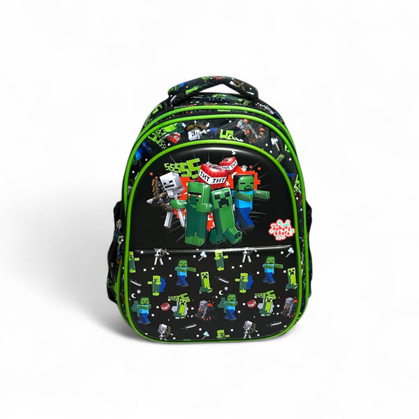 13 Inch 3D Minecraft School Bag For Nursery Till KG Boys