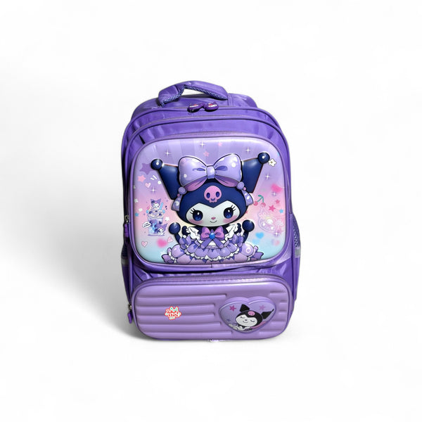 17 Inch 3D Kuromi School Bag For Grade 1 Till Grade 3 Girls