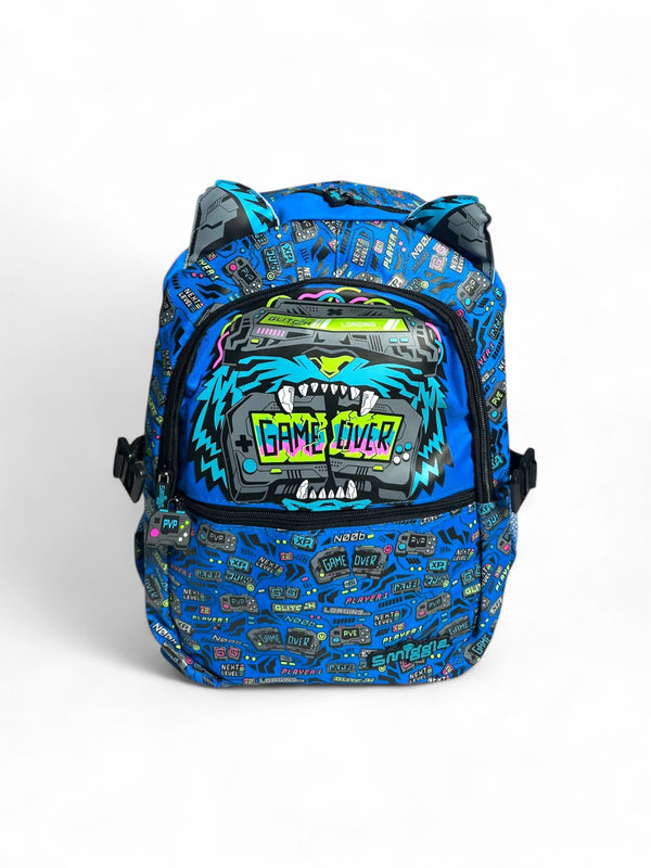 Original Smiggles 17 Inch Game Over School Bag For Grade 1 Till Grade 4 Boys