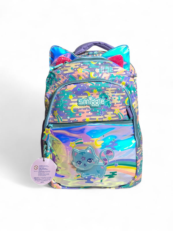 Original Smiggles 17 Inch Cat School Bag For Grade 1 Till Grade 4 Girls