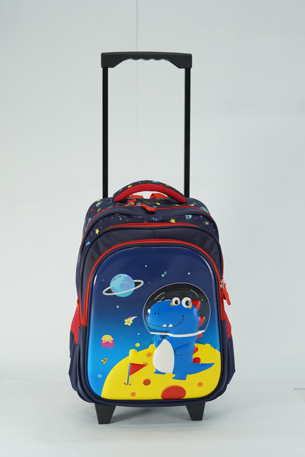 16 Inch Dino Trolley Bag For grade 1 Till Grade 3 Boys