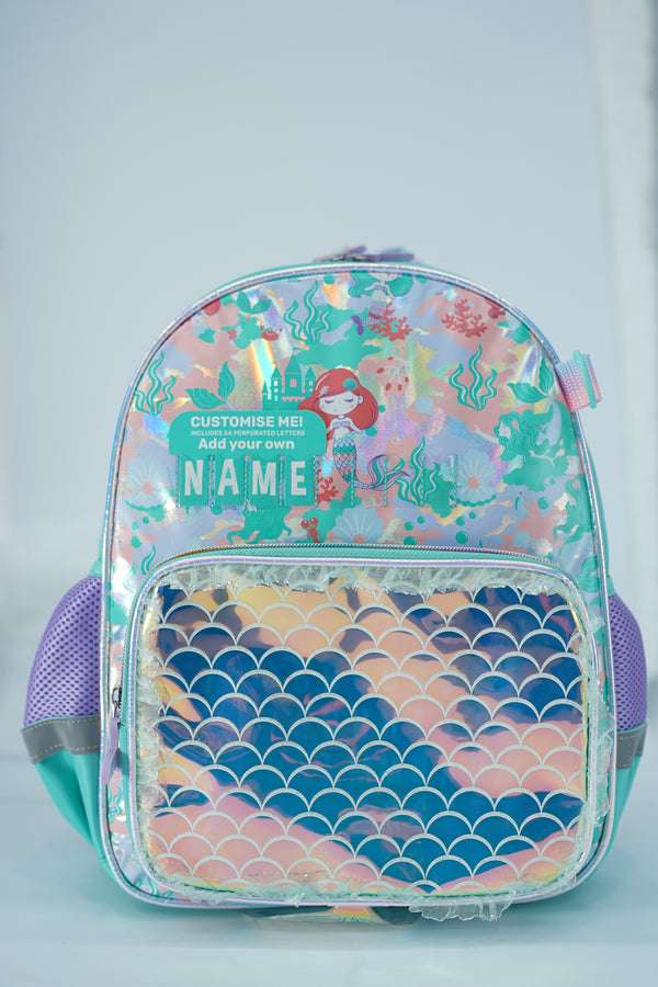 14 Inch Mermaid School Bag for Nursery till Grade KG Girls By Vest