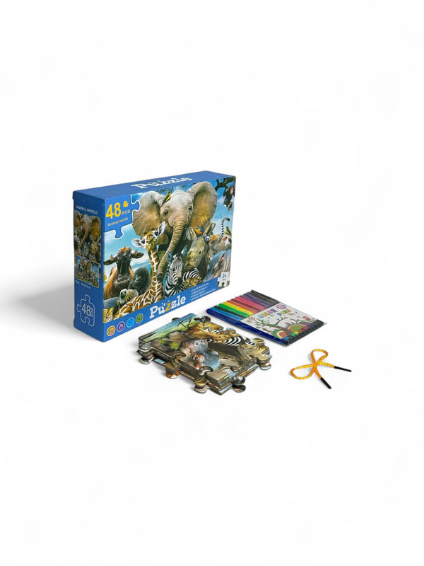 Animal World Jigsaw Puzzle 48PCS 3+Age