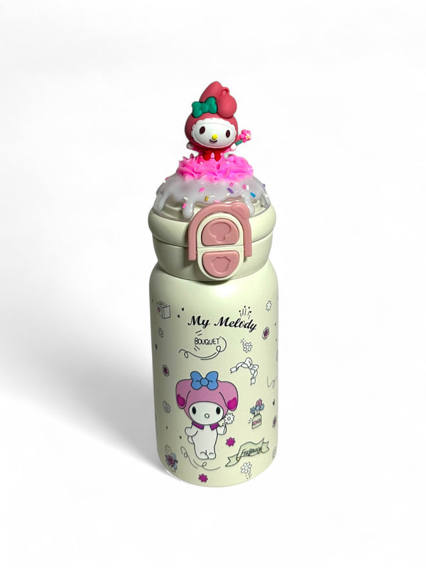 Melody Dual Sipper Stainless metal Water Bottle 500ML
