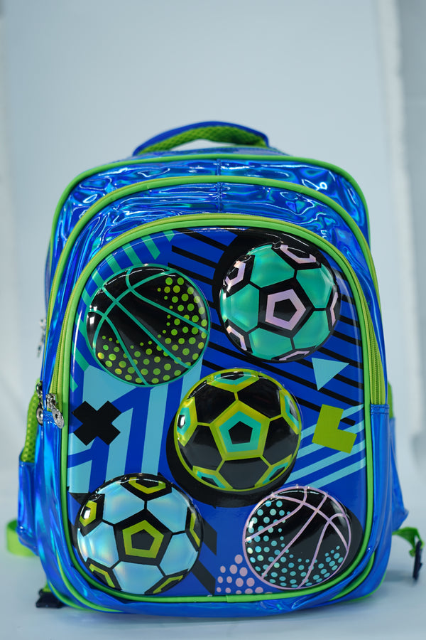 17 Inch Football 4D School Bag For Grade 1 Till 3 Boys