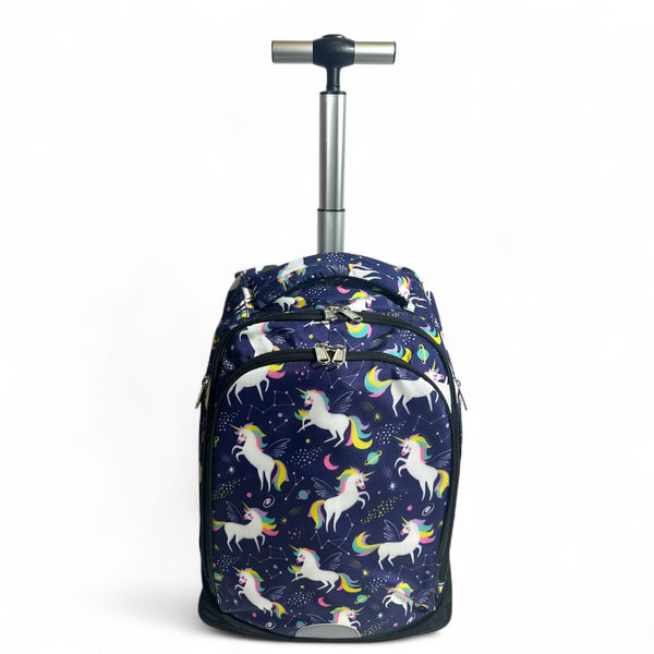 16 inch Unicorn Big Wheeler Waterproofed Trolley Bag For grade 4 Till Grade 10 Girls
