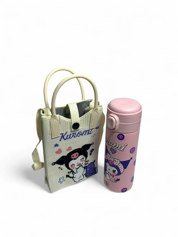 Kuromi + Bag Stainless Metal Water Bottle 400ML
