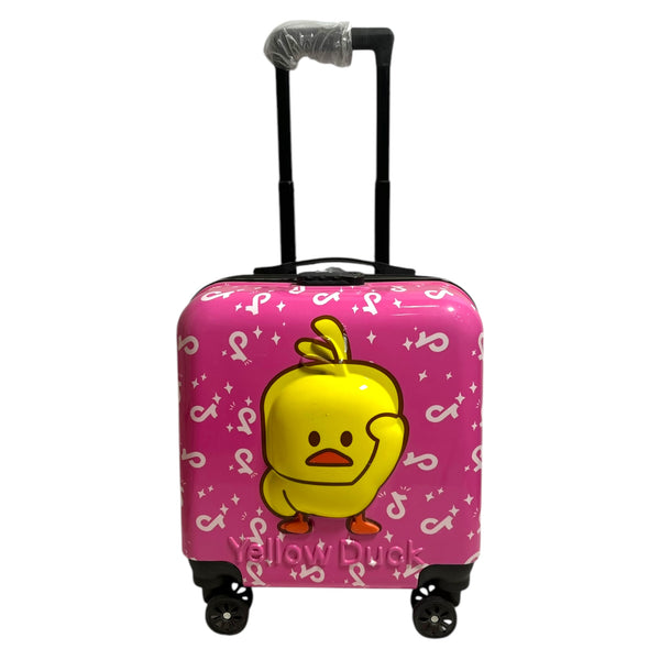 3D Pink Duck  17 Inch Fiber Luggage / Handcarry