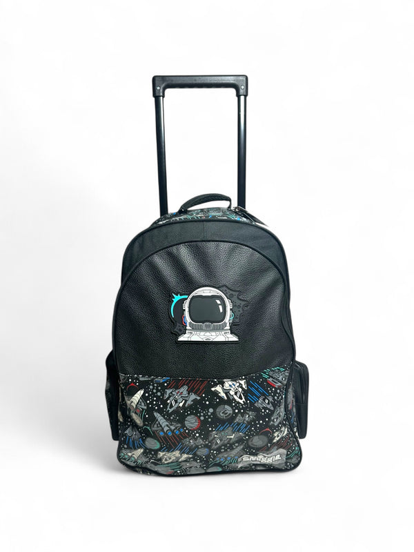 Original Smiggles 20 Inch Space Astronauts Trolley School Bag for Grade 1 Till Grade 5 Boys