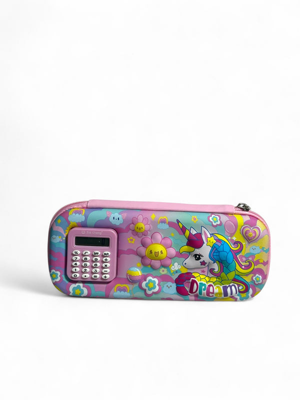 Unicorn Pencil Pouch + Calculator