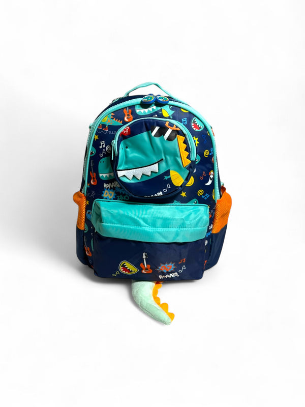 15 Inch Dino School Bag By Vest For KG Till Grade 2 Boys