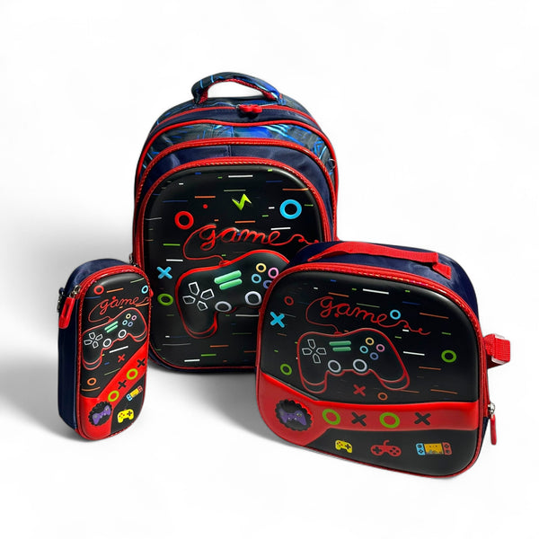17 Inch Gaming Console 3 Piece School Bag For Grade 1 Till Grade 3 Boys